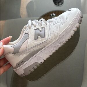 New Balance 550 White and Gray Sneakers